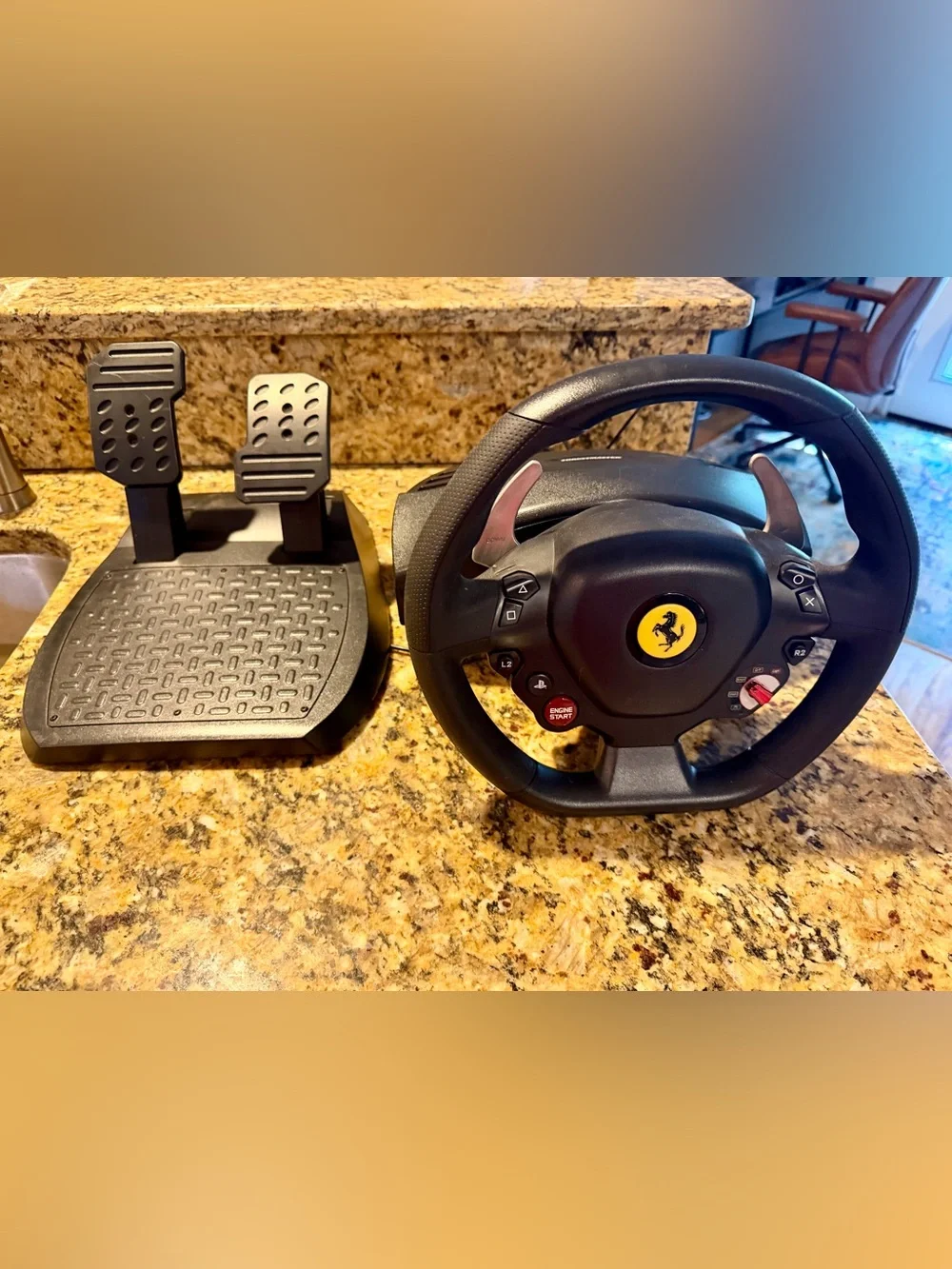 Thrustmaster T80 Ferrari 488 GTB Wheel & Pedals, Paddle Shifters, PS3/PS4/PC